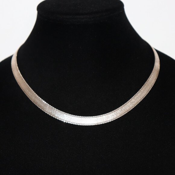 Milor Jewelry - Beautiful Milor Sterling silver Herringbone necklace .925 18"